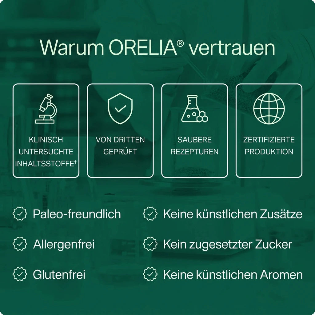 Warum Orelia vertrauen – Qualitäts-Badges