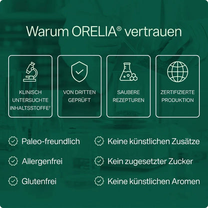 Warum Orelia vertrauen – Qualitäts-Badges